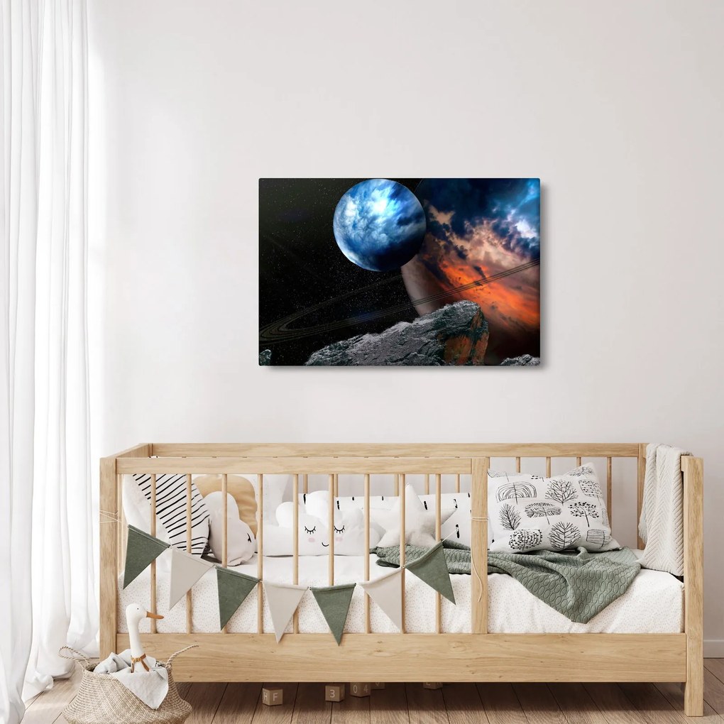 Tablou planetei în cosmos (90x60 cm)