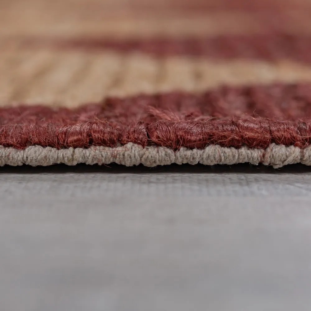 Covor teracotă țesut manual din amestec de iută 120x170 cm Effie Diamond – Flair Rugs