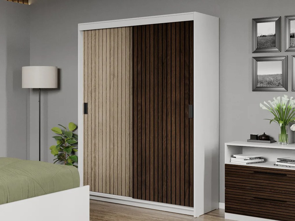 Set mobila dormitor 4 piese Cedric Natur/Maro C20