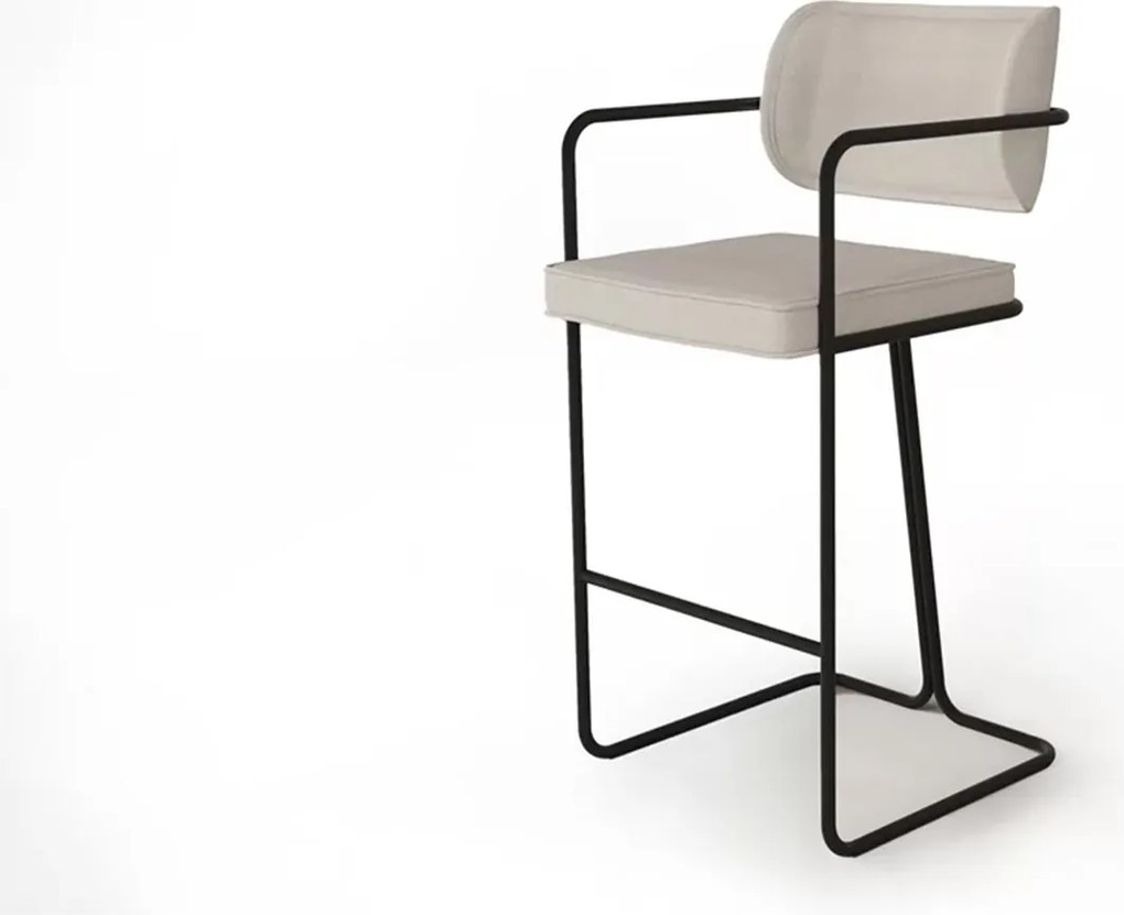 Scaun lemn masiv de bar Giallo, 52 × 57 × 109 cm