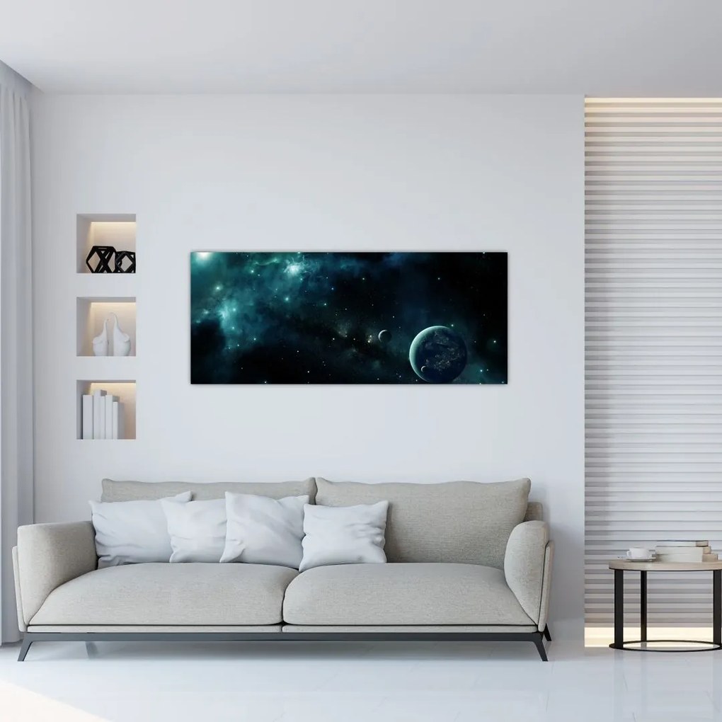 Tablou - Viața în spațiu (120x50 cm)
