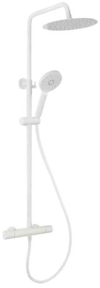 Set de duș cu baterie termostatică BATH DELUXE 31-120-05-01-00 DRAGOR alb mat