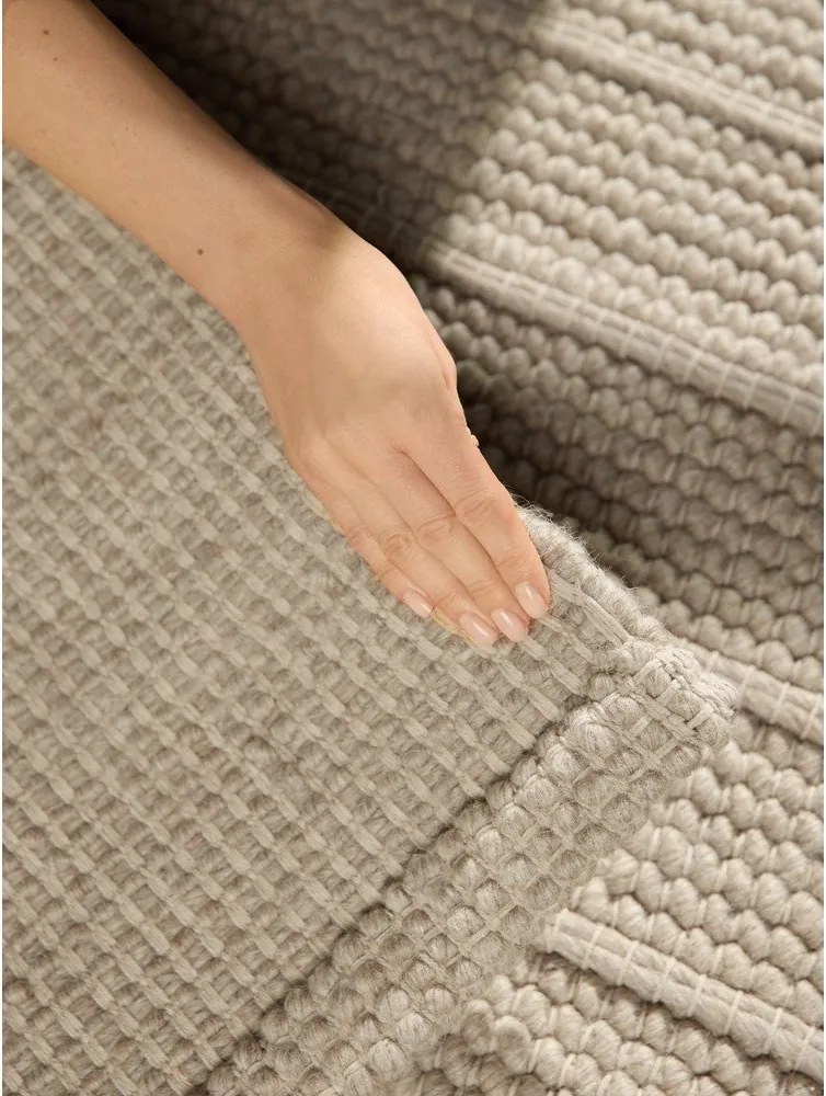 Covor bej țesut manual din lână 120x170 cm Camden Parker – Ted Baker