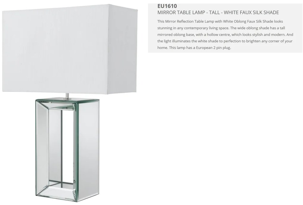 Veioza / Lampa de masa decorativa design elegant Mirror EU1610 SRT