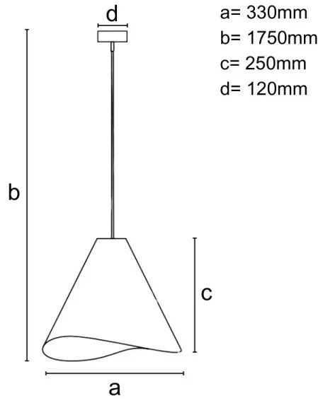 Lampă suspendată din lemn cu cablu 1xE27/60W/230V Ø 33 cm lemn masiv/nuc/lemn de cauciuc