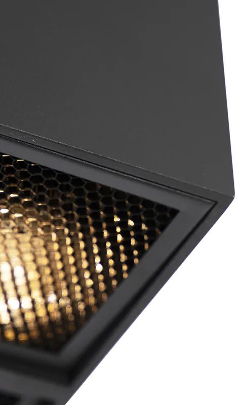 Spotlight de design negru cu 4 lumini - Qubo Honey