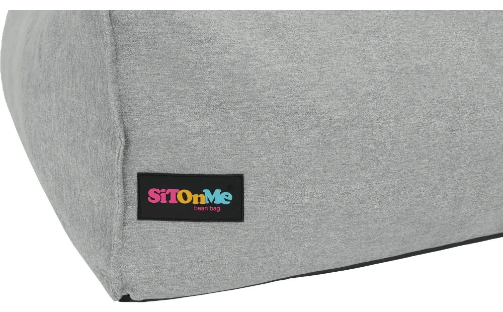 Fotoliu tip sac, material textil gri deschis, EGALEO