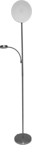 Lampă de podea LED dimabilă NORA LED/25W/230V 2200/3000/4000K + LED/5W 3000K crom + telecomandă