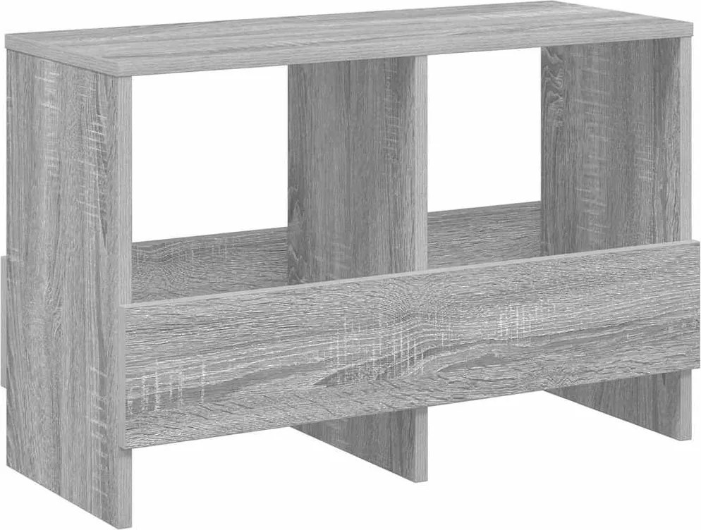 vidaXL Raft pentru reviste Gri Sonoma 68,5 x 30 x 45 cm