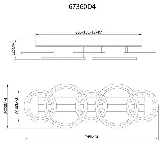 Plafoniera LED CCT BLEVINS riflaj MDF cu efect de lemn