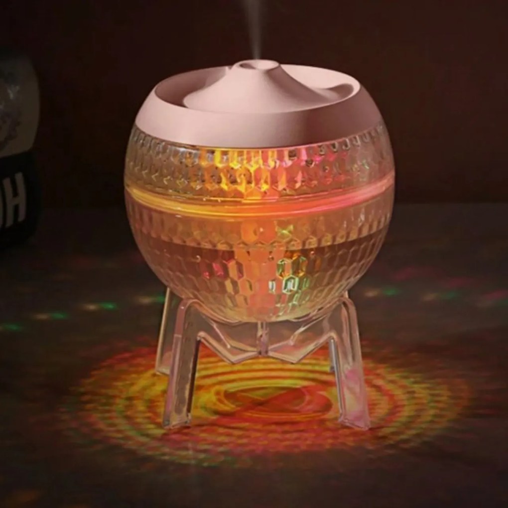 Umidificator Transparent Mondo Planet - USB - Schimbare de Culoare (lumina de jos)