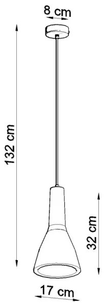 Sollux SL.0280 - Pendul EMPOLI beton 1xE27/15W/230V pe cablu