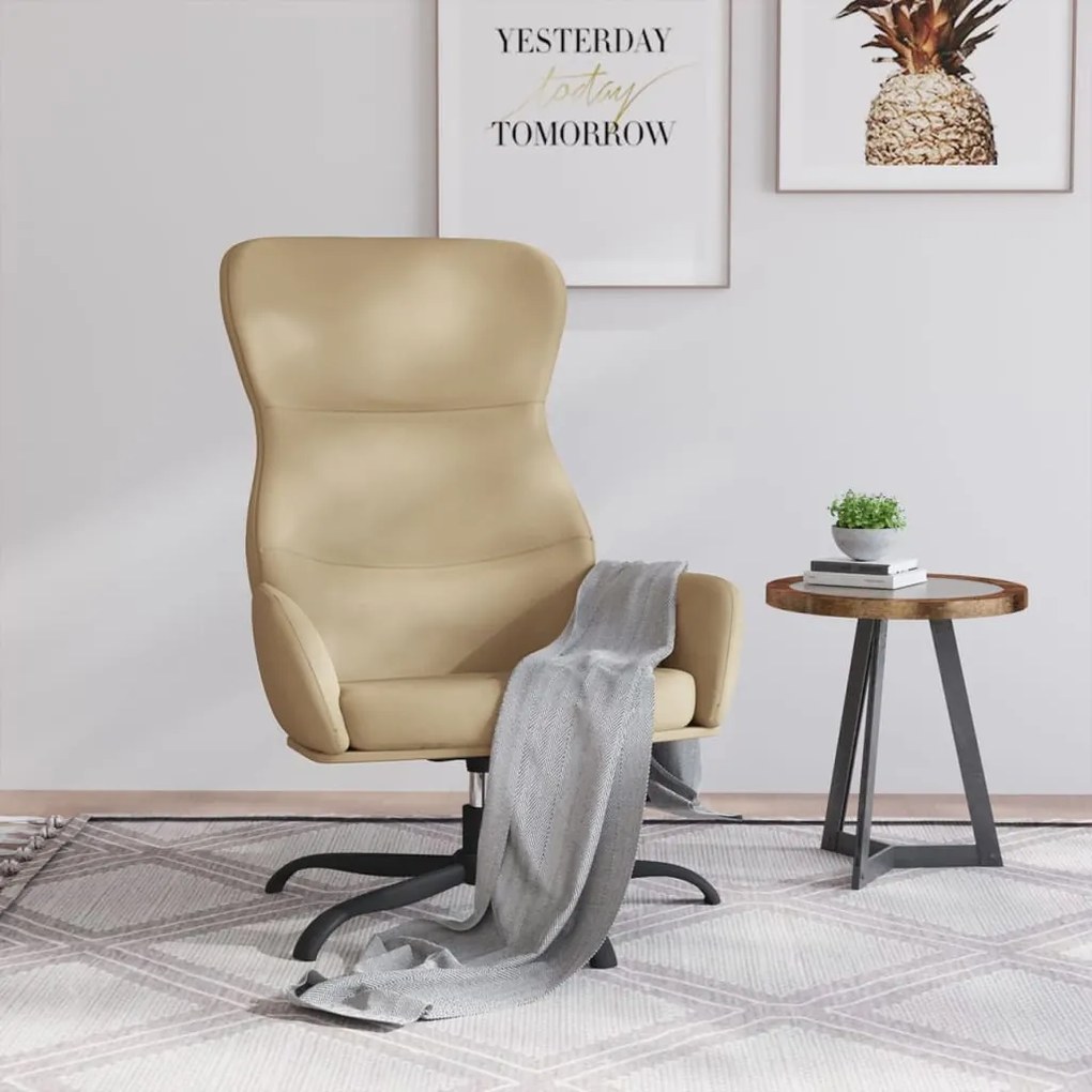 341090 vidaXL Scaun de relaxare, cappuccino, piele ecologică
