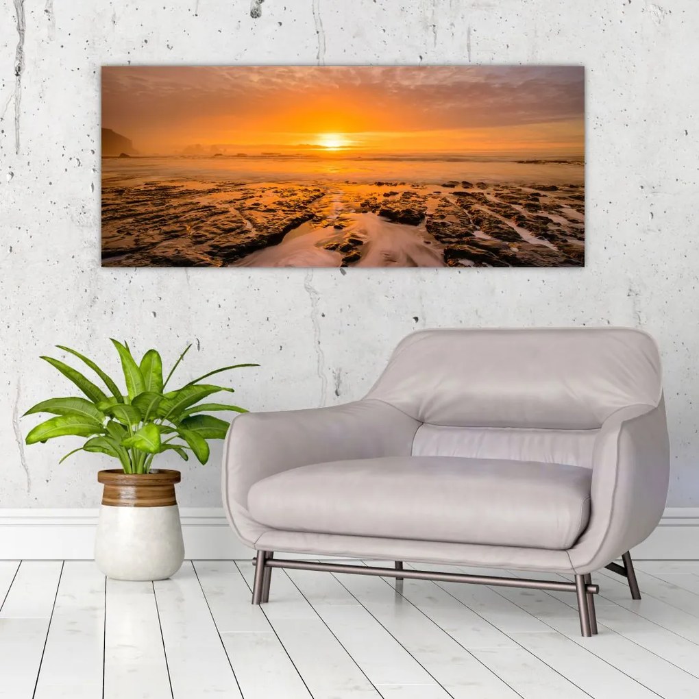 Tablou cu apus de soare (120x50 cm)