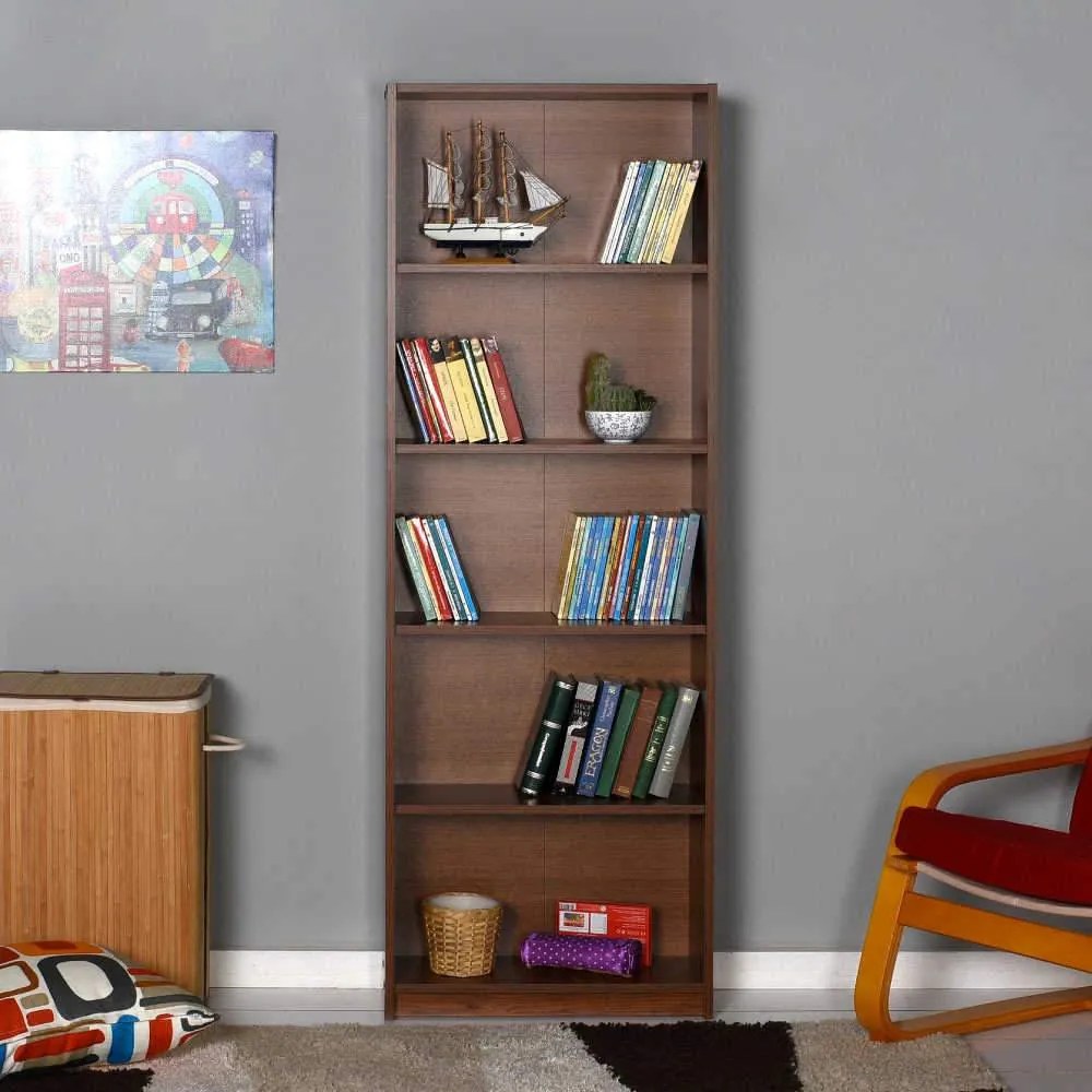 Biblioteca Adore Modern, 5 rafturi, 64x182x26 cm