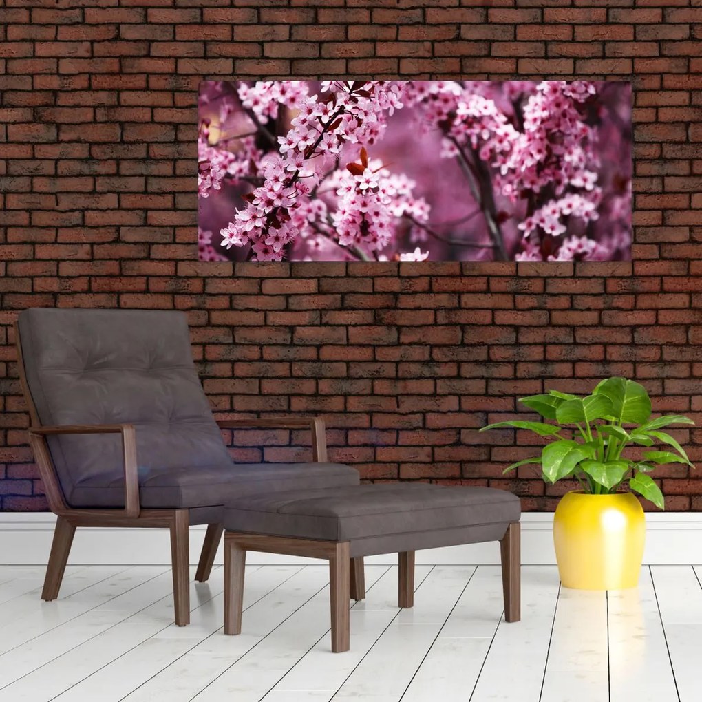 Tablou - Sakura roz (120x50 cm)