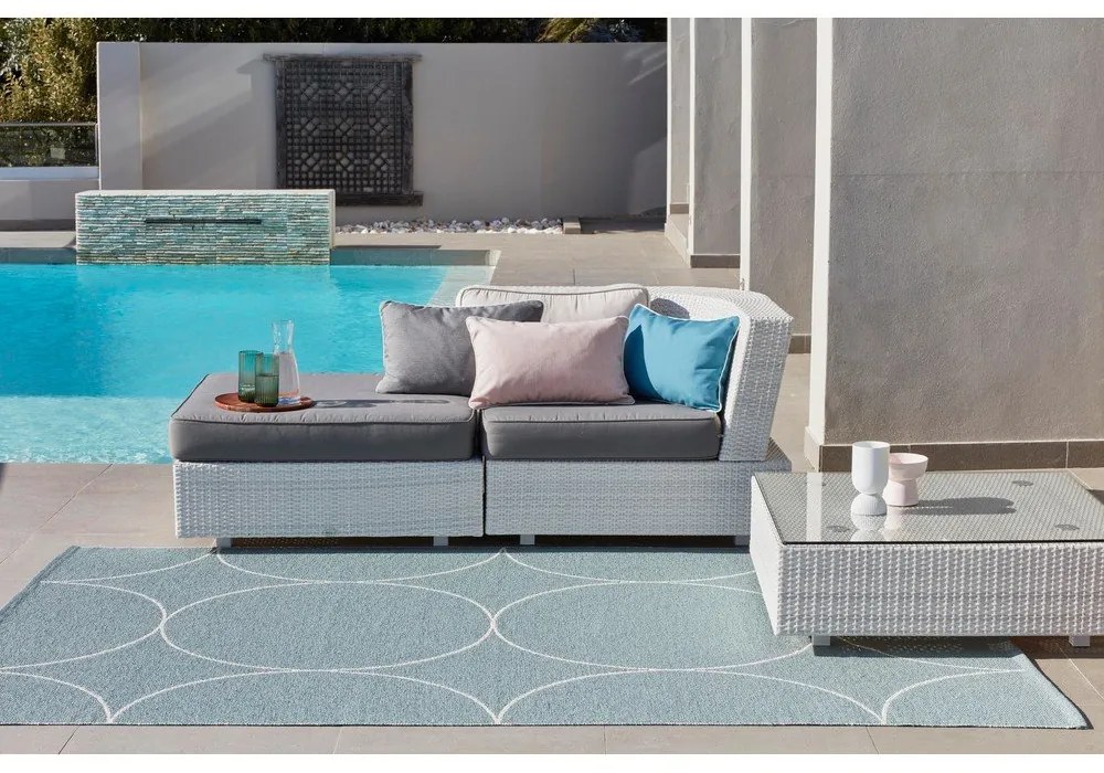 Covor pentru exterior și interior albastru deschis 180x275 cm Boo Haze – Pappelina