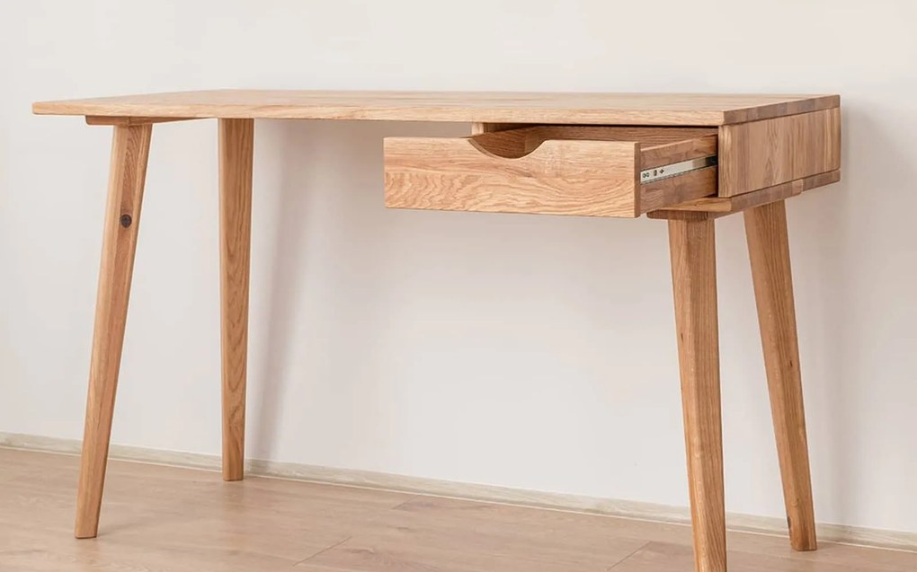 Birou lemn masiv Samson I Stejar, 120 × 55 × 75 cm