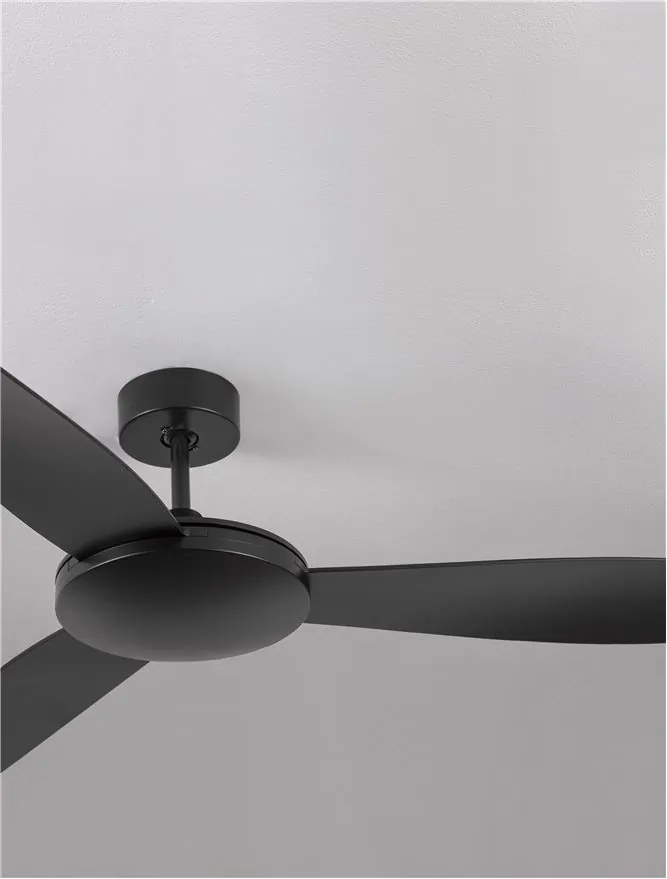 Ventilator de tavan cu telecomanda design modern BLAIRE negru