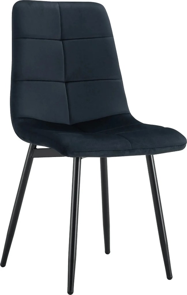 Scaun DAMIA TIP 1, negru, stofa catifelata/metal, 45x58x89 cm