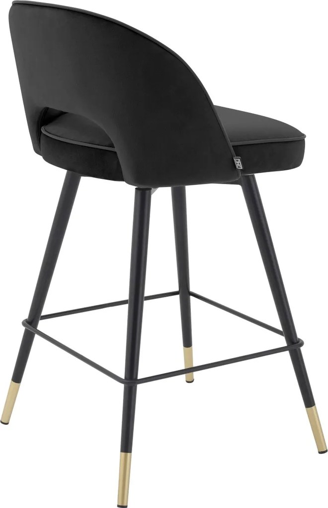 Set de 2 scaune de bar design modern Cliff, H-92,5cm negru 114575 HZ