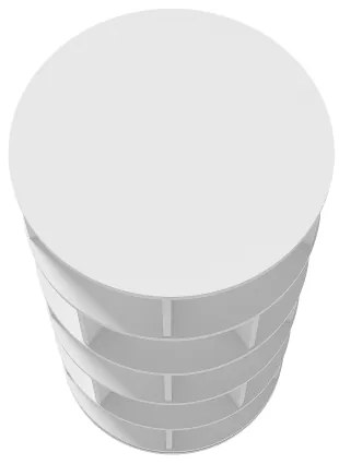 Pantofar cilindric, rotativ, 5 niveluri, 115×60×60 cm, Alb