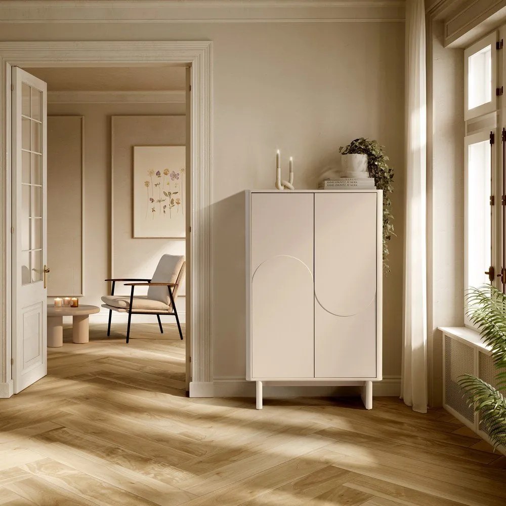 Dulap crem 80x130x40 cm Solei – MOME