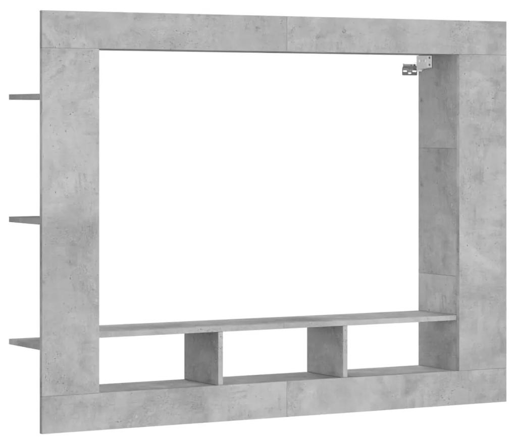 833725 vidaXL Comodă TV, gri beton, 152x22x113 cm, lemn prelucrat