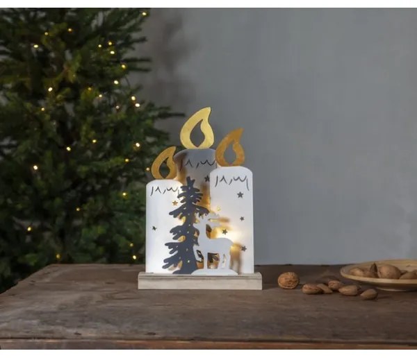 Decorațiune LED de Crăciun FAUNA 10xLED/0,03W/2xAA Eglo 411289