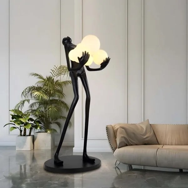 Immax 08808XL - Lampă de podea SILUETTE 6xE27/25W/230V 180 cm Human Ball