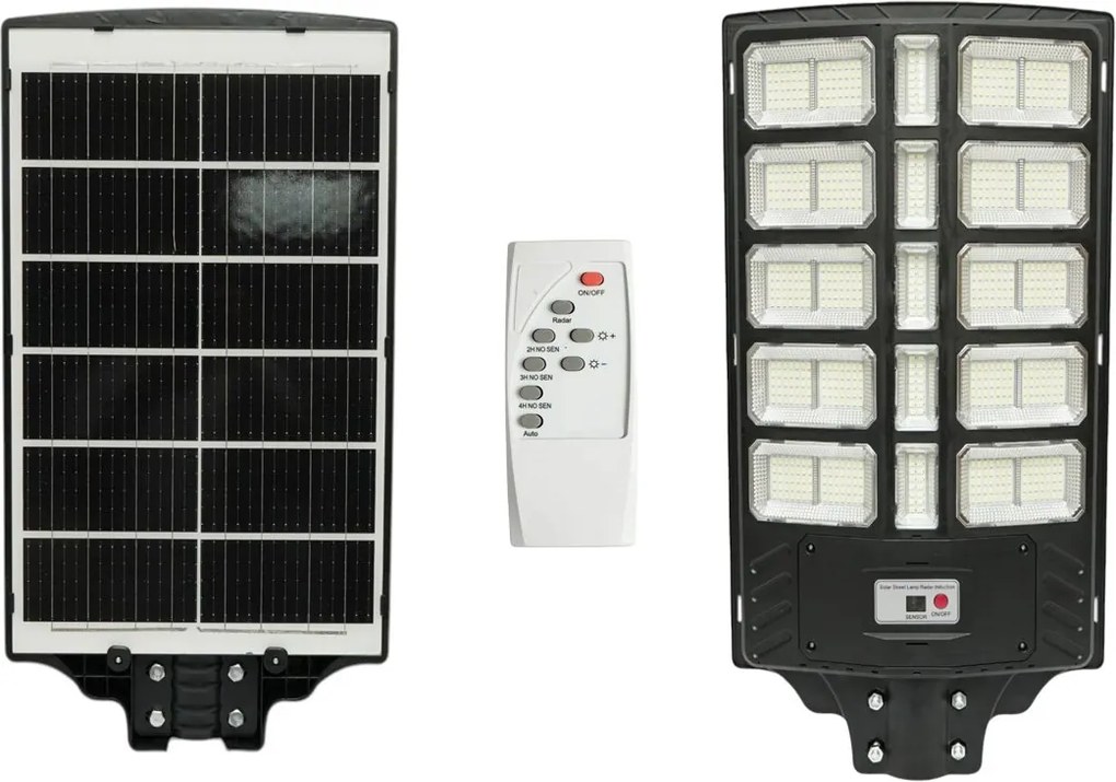 Lampa solara LED iluminat stradal 800W, 6500K, IP65 cu panou solar senzor de miscare telecomanda