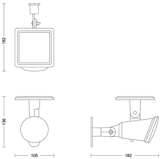Philips JIVIX LED 1,4W 3,7V 1800mAh IP44 lampă solară de perete