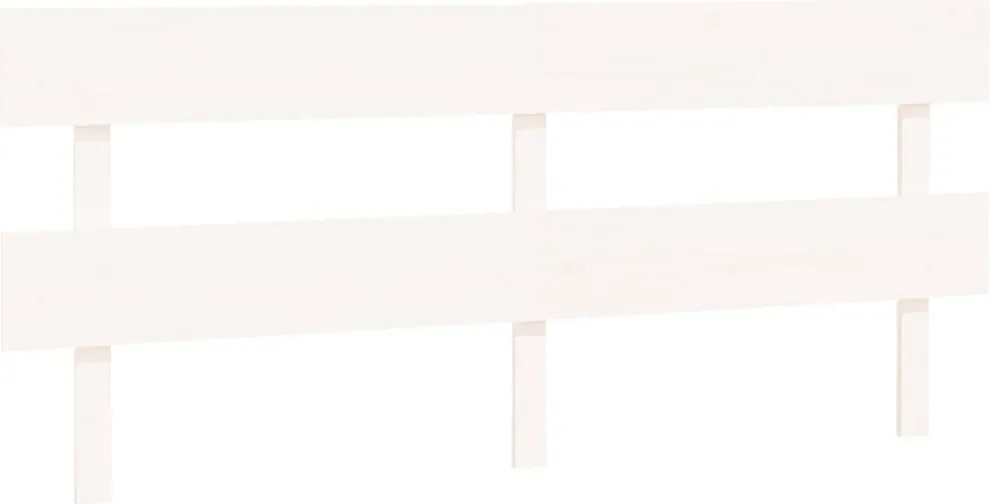 vidaXL Tăblie de pat, alb, 204x3x81 cm, lemn masiv de pin