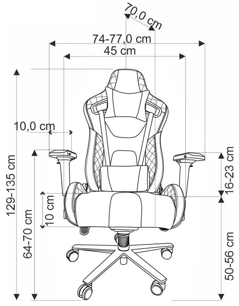 Scaun gaming Challenge, negru