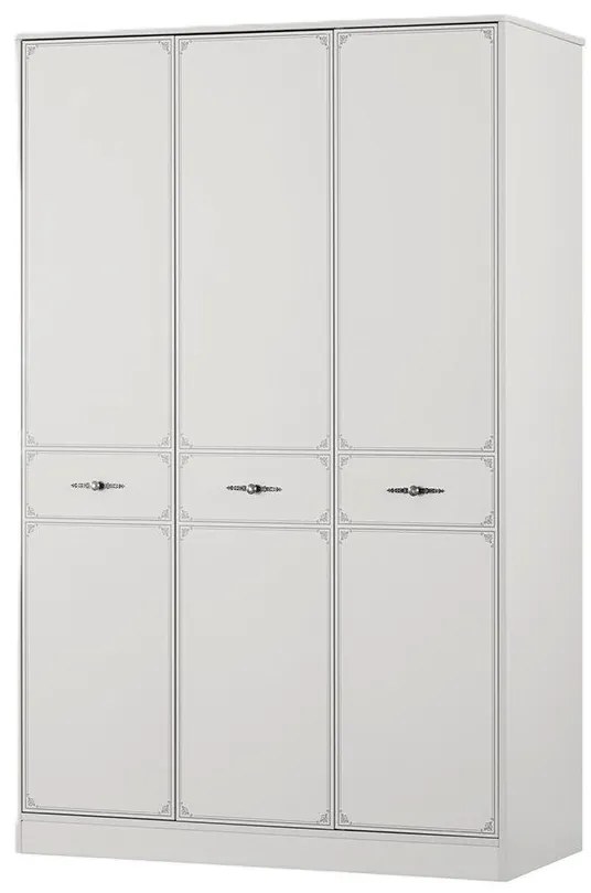 Dulap 3 usi Perla S pentru camera copii 126x60x200 cm ,   Spatiu generos de depozitare
