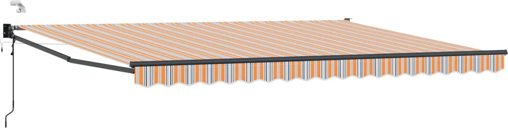 vidaXL Cort electric retractabil Albastru și portocaliu 4,5 × 3 m