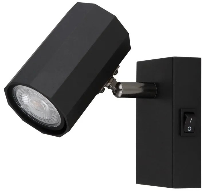 Aplica cu Spot directionabil metal negru JAMES