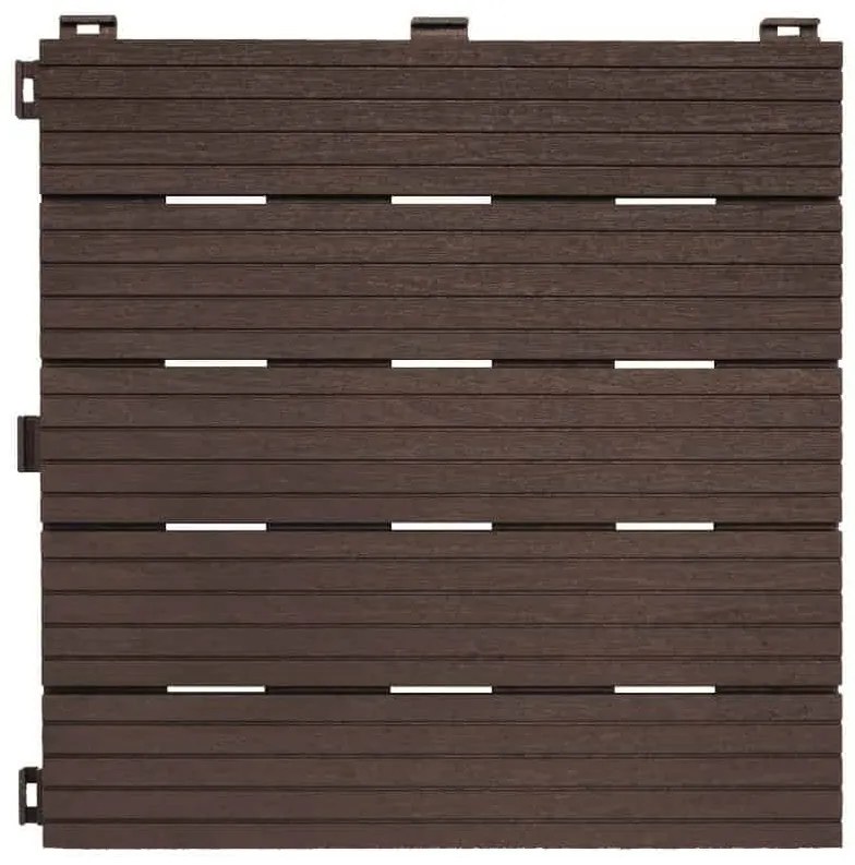 Set 6 dale terasa din compozit, model Cosmo, 30cmx30cm, culoare mocha