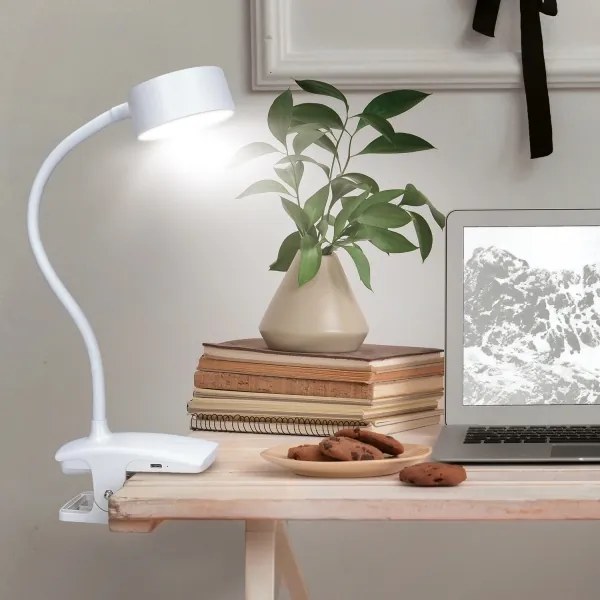 Lampă LED flexibilă dimabilă cu clemă Solight WO3001-W LED/2W/5V 3000/4000/6500K alb