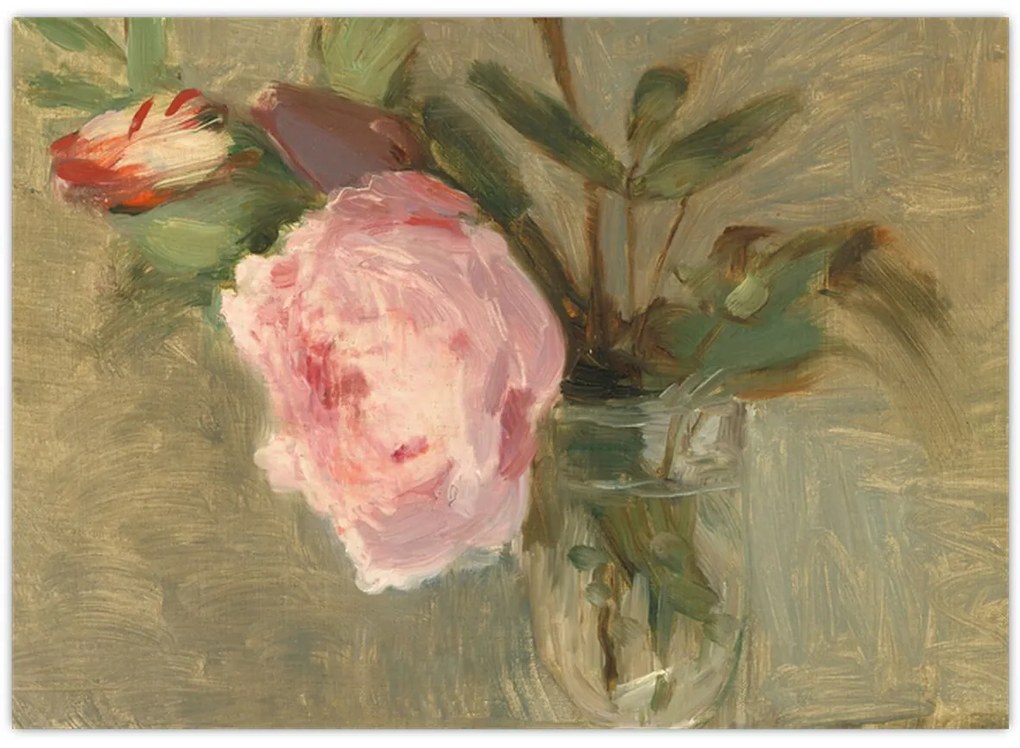 Tablou pe sticlă - Berthe Morisot, Peonies, reproducere (70x50 cm)