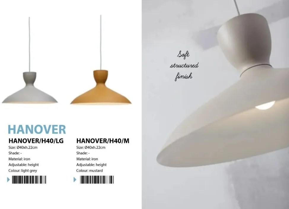 Lustra/Pendul metalic Hanover gri