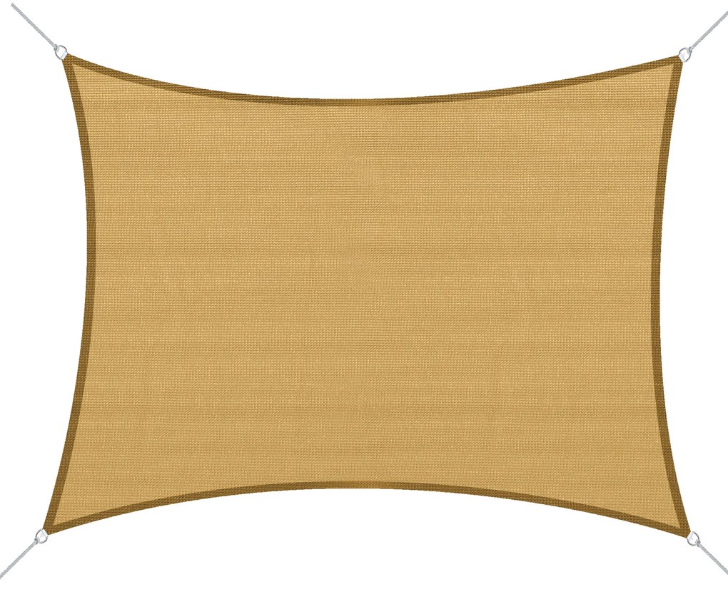 Outsunny Voal de umbrire Panza Solara rectangulara 6L x 4l m HDPE Galben | Aosom Romania