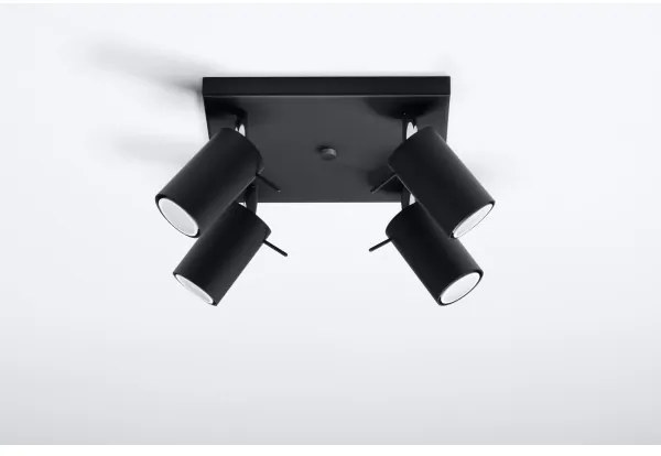 Spot LED ASMUS 4xGU10/7W/230V negru Brilagi