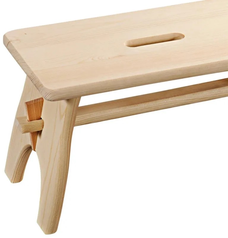 Taburet/treapta din lemn Kesper 69577, 42x21,5x20,5 cm, Pin, Suporta pana la 150 Kg, Maro