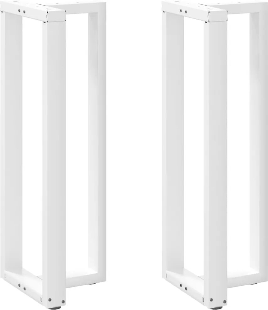 vidaXL Picioare de masă de bar în formă de T, 2 buc., alb, 50x35x(110-111) cm, oțel