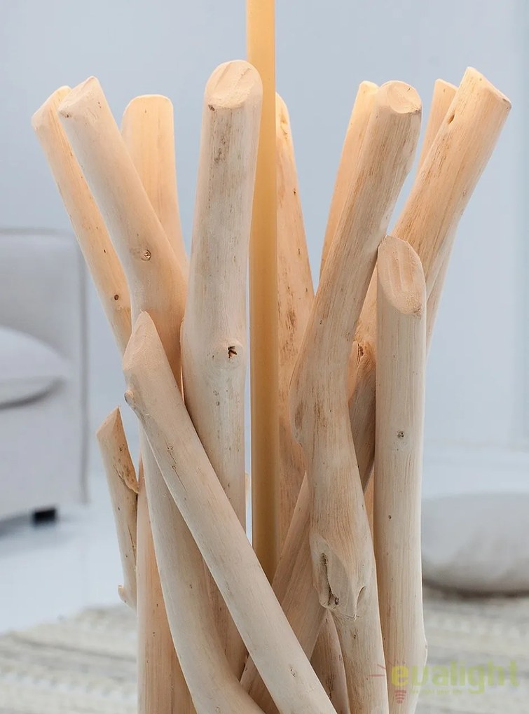 Veioza deosebita / Lampa de masa cu design rustic Treibholz Cara A-38154 VC