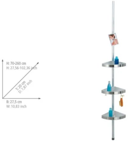 WENKO 20349100 - Profil de colț PREMIUM 27,5 x 260 cm, satinat