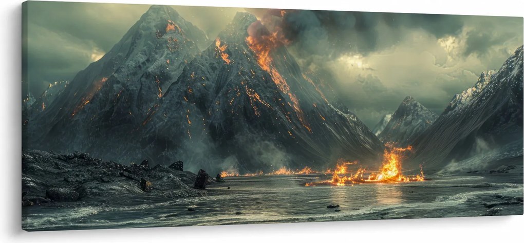 Tablou - Erupție vulcanică (120x50 cm)