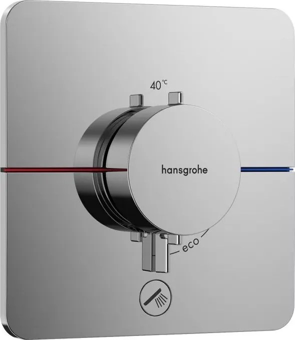 Baterie dus termostatata incastrata Hansgrohe ShowerSelect Comfort Q 1 functie si iesire suplimentara