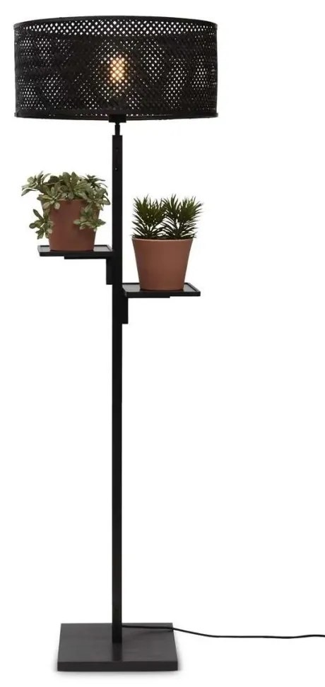 Lampadar eco din bambus cu polita Java bl/50x22, bl